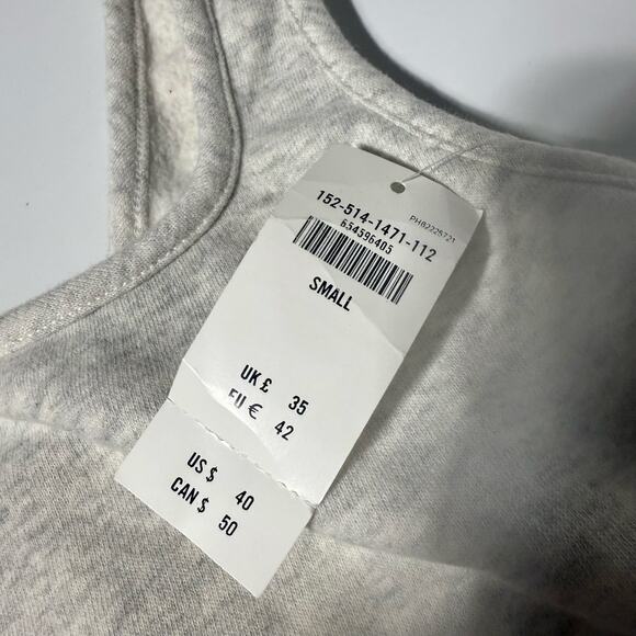 NWT Abercrombie & Fitch Women's Grey Soft Sports Bra Crop Top Size Small - Picture 4 of 5